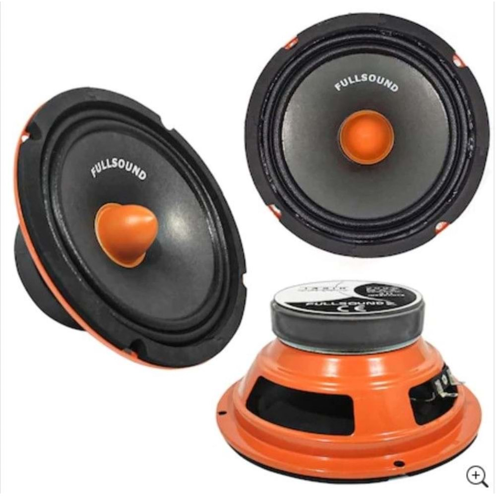 Fullsound 16cm Midrange 200w Oto Hoparlör Araç Kapı Hoparlörü 2'li Takım