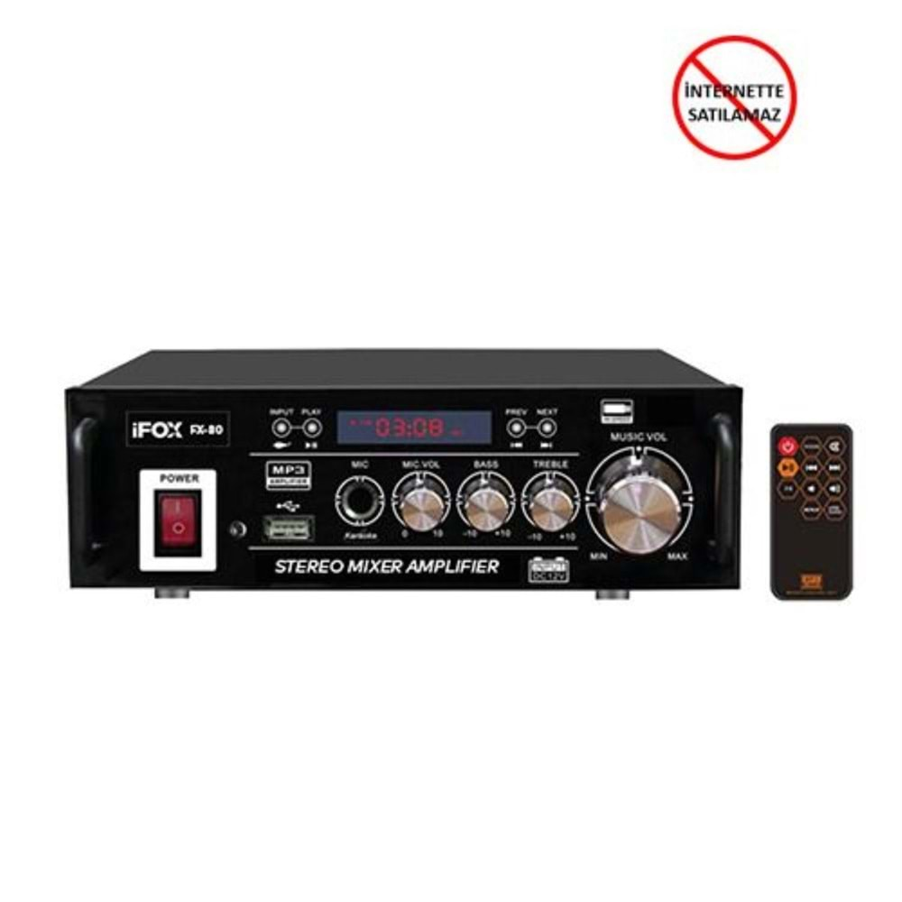 İFOX FX-80 80 Watt Stereo Amfi