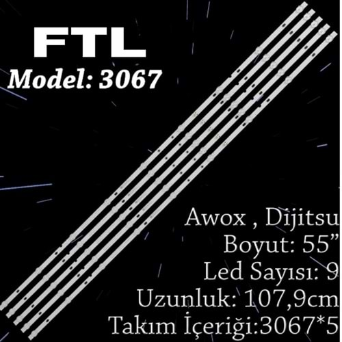 FTL SET-3067 DijitsuAWOX 55 INC 5 ADET (SET) TV LED BAR