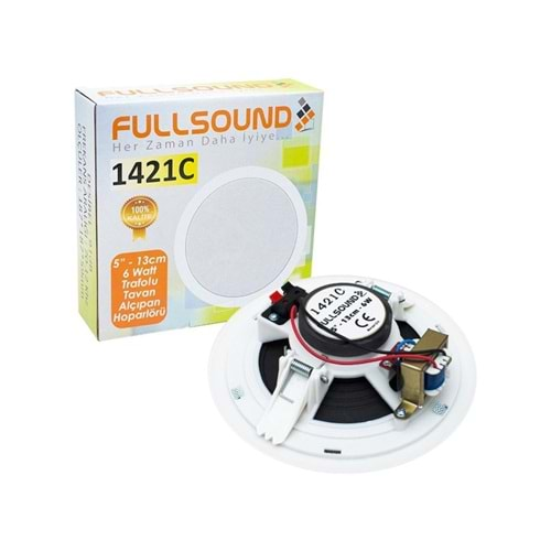 Fullsound 1421C 6W 5'''' 13cm Trafolu Tavan Hoparlör Beyaz Renk