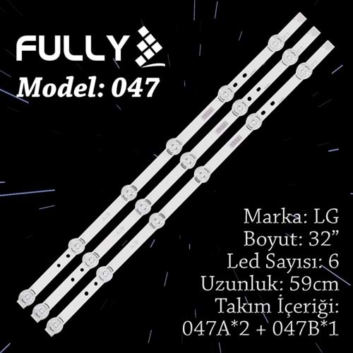 FULLY SET-047 LG 32 INC 2A+1B 3 ADET (SET) BAKALİT TV LED BAR