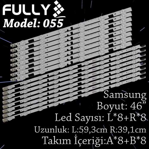 FULLY SET-055 SAMSUNG 46 INC 8R+8L 16 ADET (SET) TV LED BAR