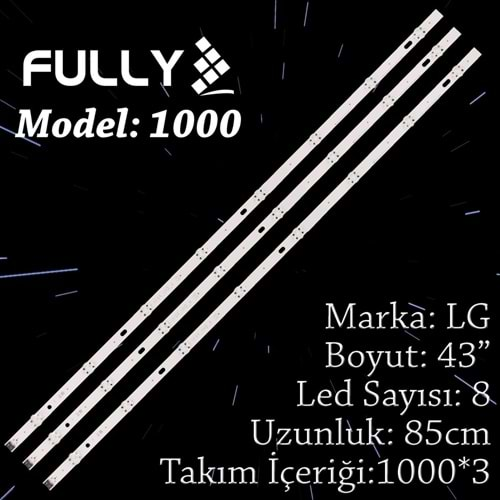 FULLY SET-1000 LG 43 INC 3 ADET (SET) TV LED BAR