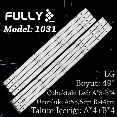 FULLY SET-1031 LG 49INC 4A+4B ADET (SET) TV LED BAR