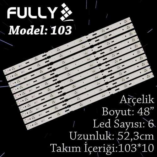 FULLY SET-103 Arçelik 48 INC 10 ADET (SET) TV LED BAR