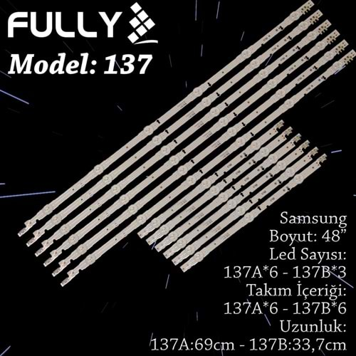 FULLY SET-137 SAMSUNG 48 INC 6A+6B ADET (SET) TV LED BAR