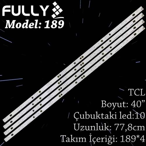 FULLY SET-189 TCLPANDA 40 INC 4 ADET (SET) TV LED BAR