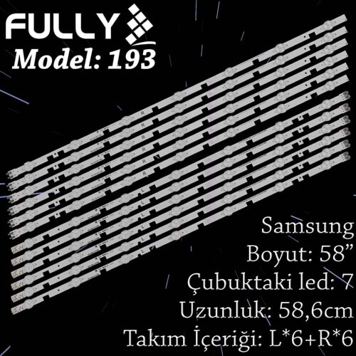 FULLY SET-193 SAMSUNG 58 INC 6R+6L ADET (SET) TV LED BAR