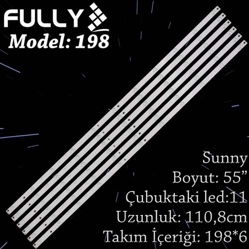 FULLY SET-198 SUNNY 55 INC 6 ADET (SET) TV LED BAR