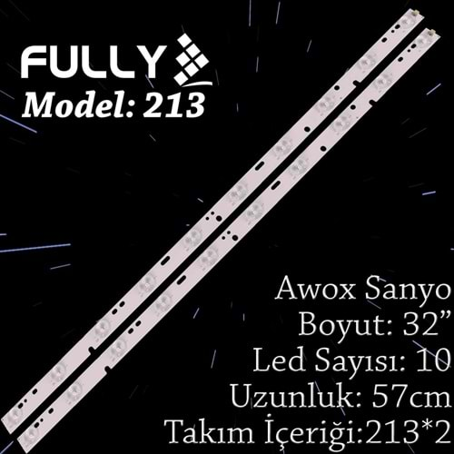 FULLY SET-213 SANYO 32 INC 2 ADET (SET) TV LED BAR