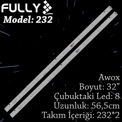 FULLY SET-232 AWOX 32 INC 2 ADET (SET) TV LED BAR