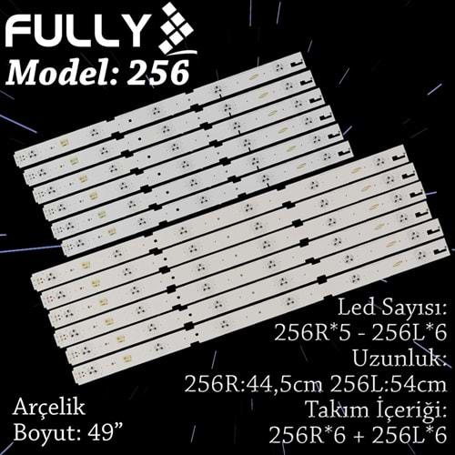 FULLY SET-256 SAMSUNG 49 INC 6R+6L ADET (SET) TV LED BAR