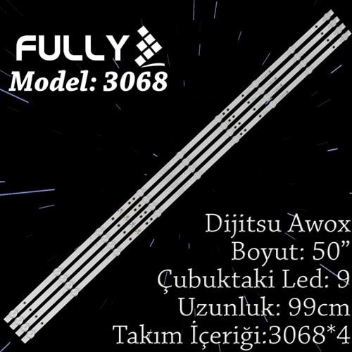 FULLY SET-3068 DIJITSU,AWOX 50 INC 4 ADET (SET) TV LED BAR