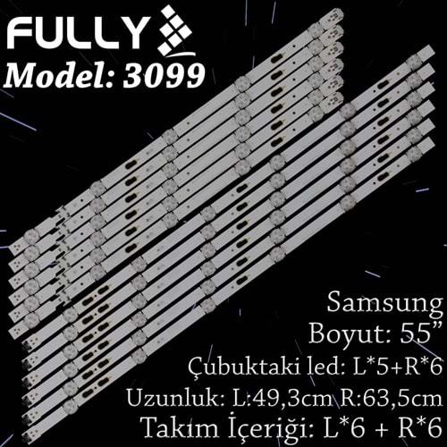 FULLY SET-3099 SAMSUNG 55 INC 6L+6R ADET (SET) TV LED BAR