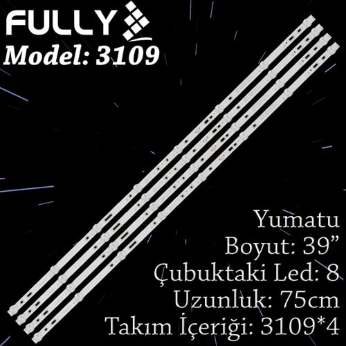 FULLY SET-3109 YUMATU 39 INC 4 ADET (SET) TV LED BAR