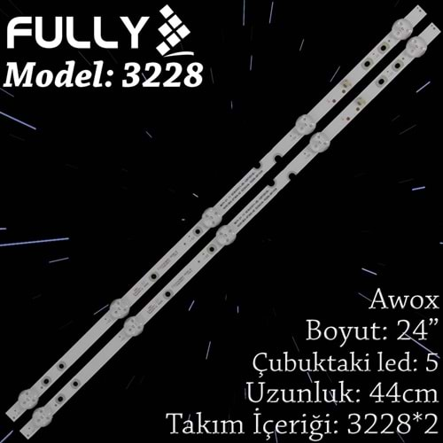 FULLY SET-3228 AWOX 24 INC 2 ADET (SET) TV LED BAR