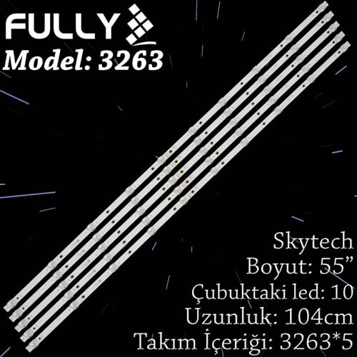 FULLY SET-3263 SKYTECH 55 INC 5 ADET (SET) TV LED BAR