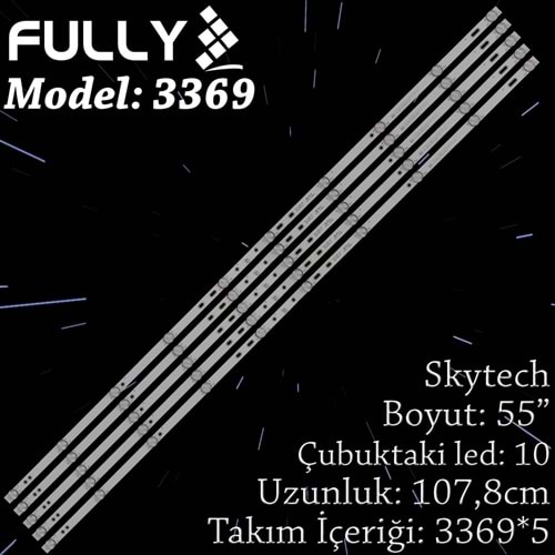 FULLY SET-3369 SKYTECH 55 INC 5 ADET (SET) TV LED BAR