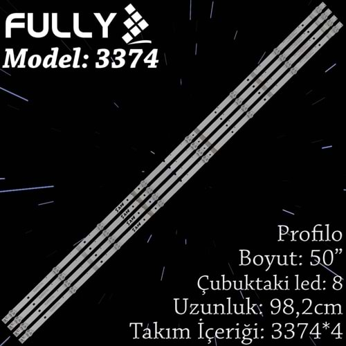 FULLY SET-3374 PROFİLO 50 INC 4 ADET (SET) TV LED BAR