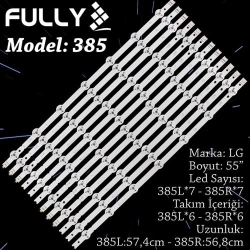 FULLY SET-385 LG 55 INC 12 ADET (SET) TV LED BAR