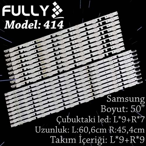 FULLY SET-414 SAMSUNG 50 INC 9R+9L ADET (SET) TV LED BAR