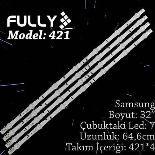 FULLY SET-421 SAMSUNG 32 INC 4 ADET (SET) TV LED BAR