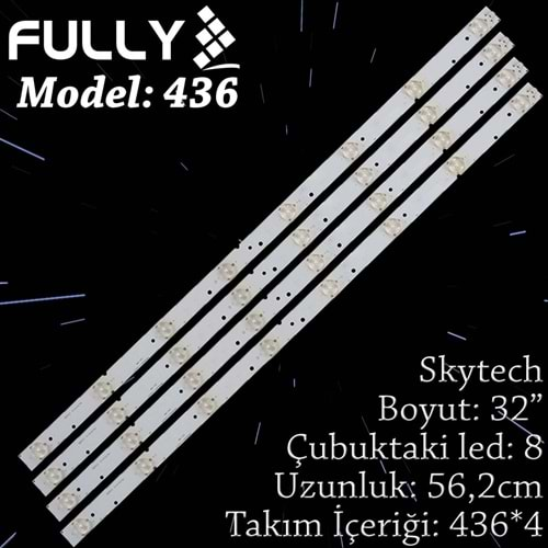 FULLY SET-436 SKYTECH 32 INC 4 ADET (SET) TV LED BAR