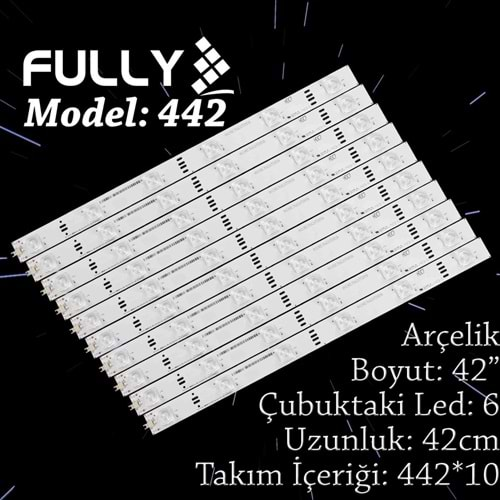 FULLY SET-442 ARÇELİK 42 INC 10 ADET (SET) TV LED BAR