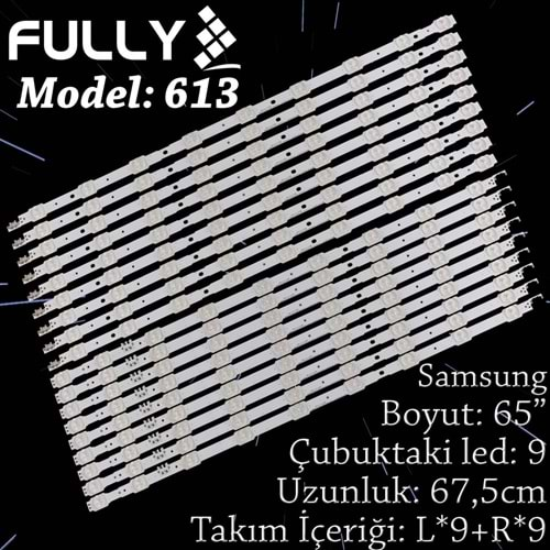 FULLY SET-613 SAMSUNG 65 INC 9R+9L ADET (SET) TV LED BAR