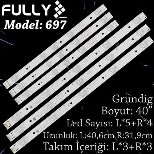 FULLY SET-697 SKYWORTH 40 INC 3L+3R ADET (SET) TV LED BAR