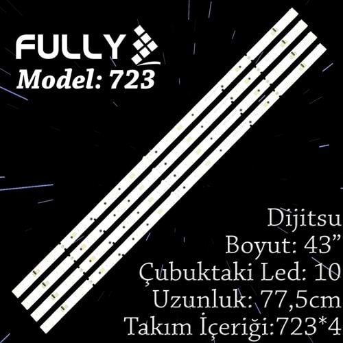 FULLY SET-723 NAVİTECHDIJITSU 40 INC 4 ADET (SET) TV LED BAR