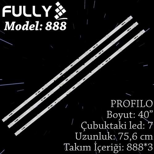 FULLY SET-888 PROFİLO 40 INC 3 ADET (SET) TV LED BAR