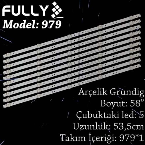 FULLY SET-979 ARÇELİK 58 INC 10 ADET (SET) TV LED BAR