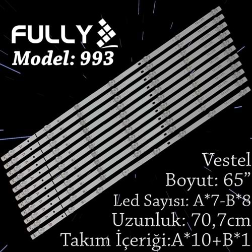 FULLY SET-993 VESTEL 65 INC 10A+1B ADET (SET) TV LED BAR