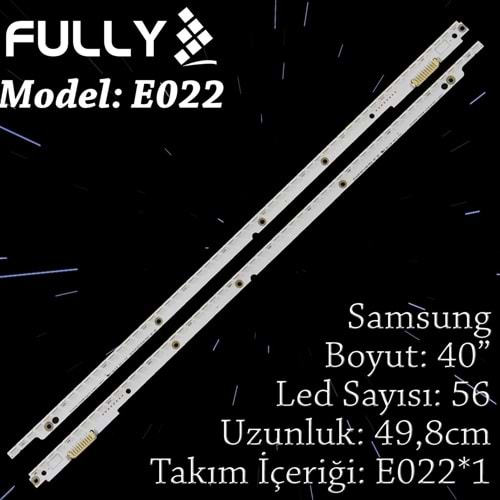 FULLY SET-ELED-022 SAMSUNG 40 INC 2 ADET (SET) TV LED BAR