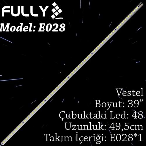 FULLY SET-ELED-028 VESTEL 39 INC 1 ADET (SET) TV LED BAR