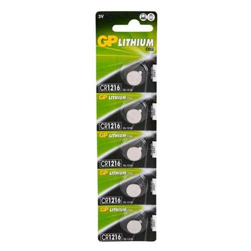 Gp Cr1216 3V 5'Li Blister Paket Lityum Pil