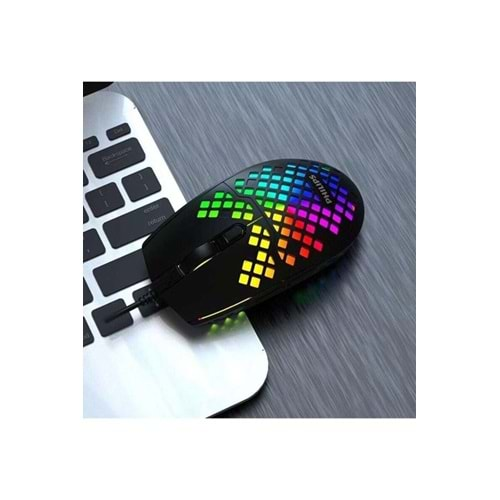 Philips 9304B Kablolu RGB Oyuncu Mouse