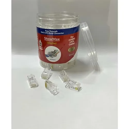 Showmax SH-4311 Cat6 RJ45 Plug Açık Uçlu 100 Adet