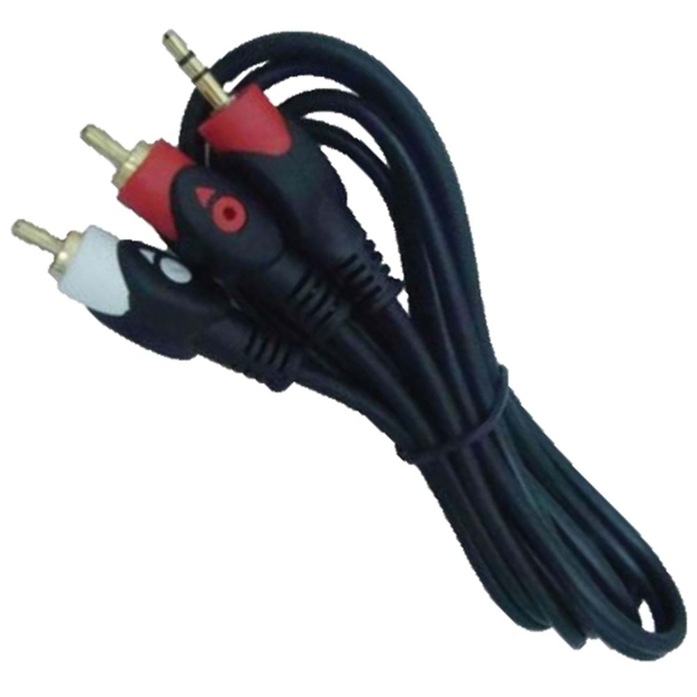 2 Rca 3.5mm Stereo 1.5mt Kablo