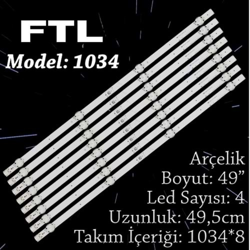 FTL SET-1034 ARÇELİK 49 INC 8 ADET (SET) TV LED BAR