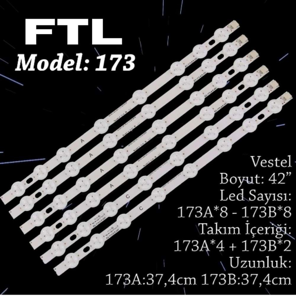 FTL SET-173 VESTELLG 42 INC 4A+2C ADET (SET) TV LED BAR