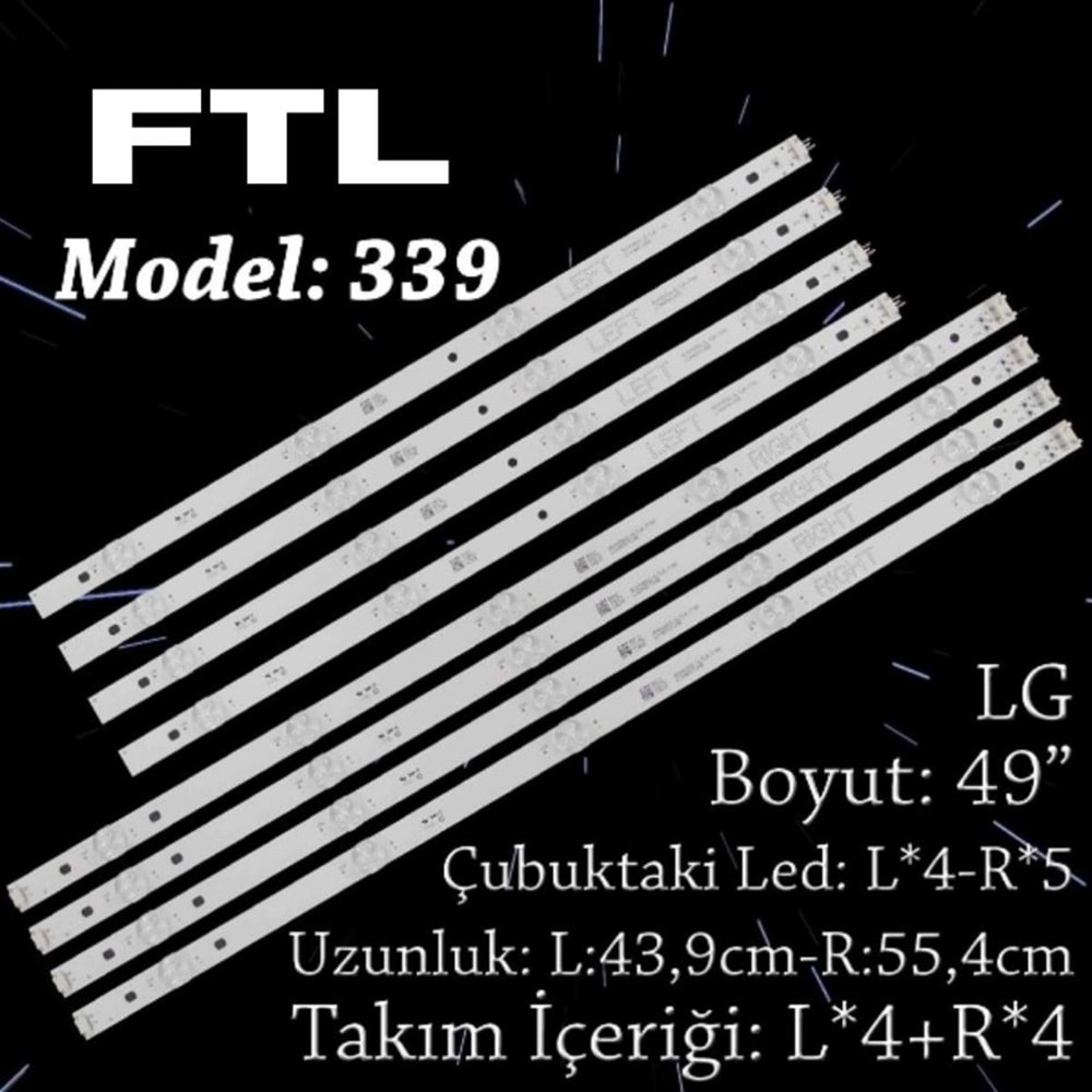 FTL SET-339 LG 49 INC 4R+4L ADET (SET) TV LED BAR