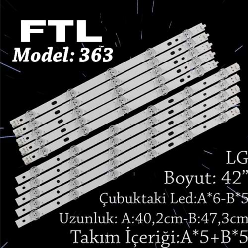 FTL SET-363 LG 42 INC 5A+5B ADET (SET) TV LED BAR