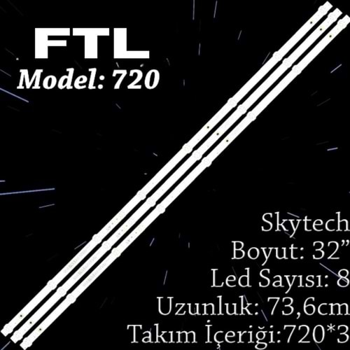 FTL SET-720 SKYTECH 40,39 INC 3 ADET (SET) TV LED BAR