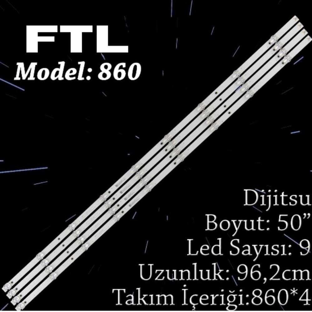 FTL SET-860 REDLINEDIJITSU 50 INC 4 ADET (SET) TV LED BAR