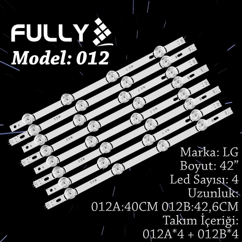 FULLY SET-012 LG 42 INC 4 ADET (SET) BAKALİT TV LED BAR