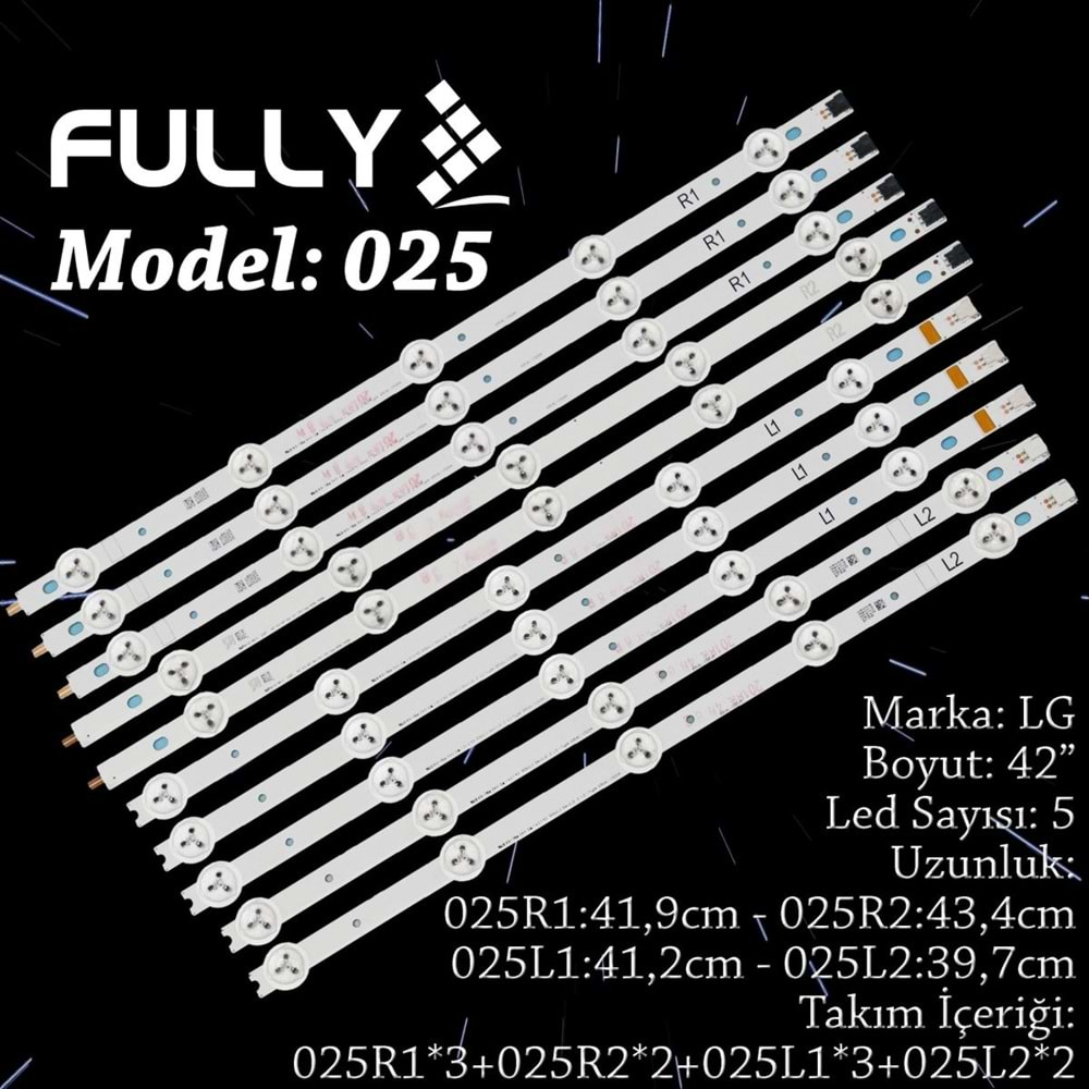 FULLY SET-025 LG 42 INC 5A+5B ADET (SET) TV LED BAR