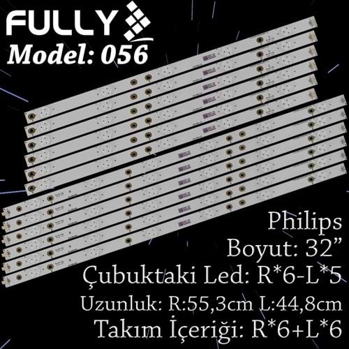 FULLY SET-056 PHILIPS 50 INC 6R+6L 12 ADET (SET) TV LED BAR