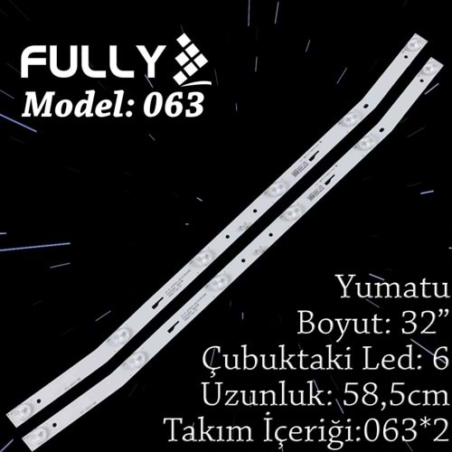 FULLY SET-063 YUMATU 32 INC 2 ADET (SET) TV LED BAR